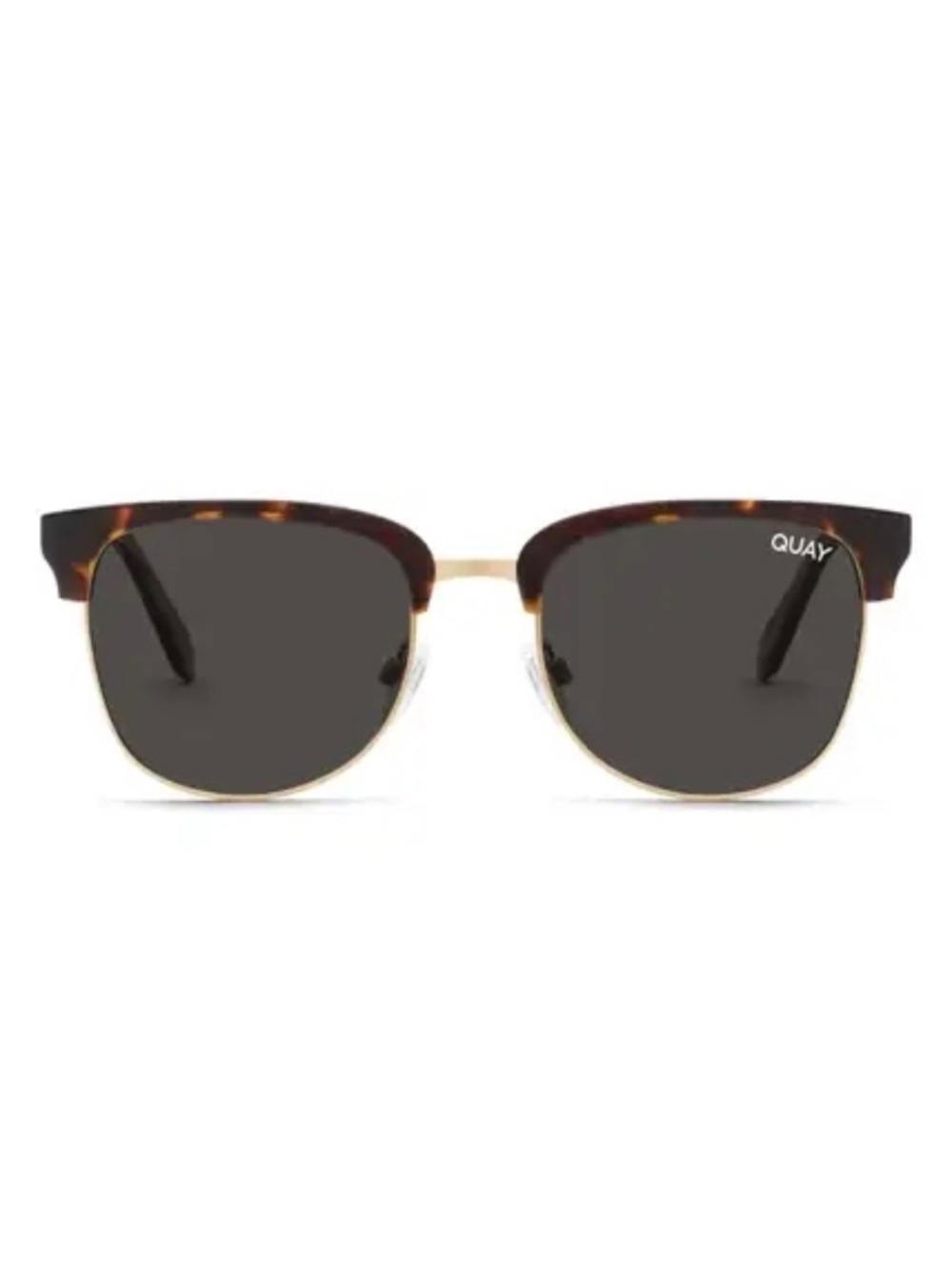 Quay Australia Evasive 46mm Polarized Square Sunglasses in Tort Gold